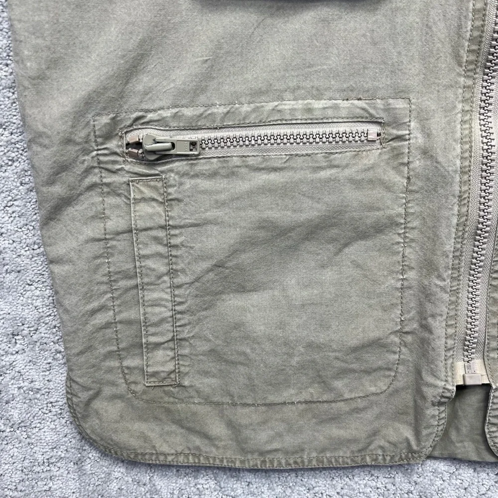 VINTAGE Banana Republic Vest Mens L Canvas Safari Utility Fishing Multi-Pocket